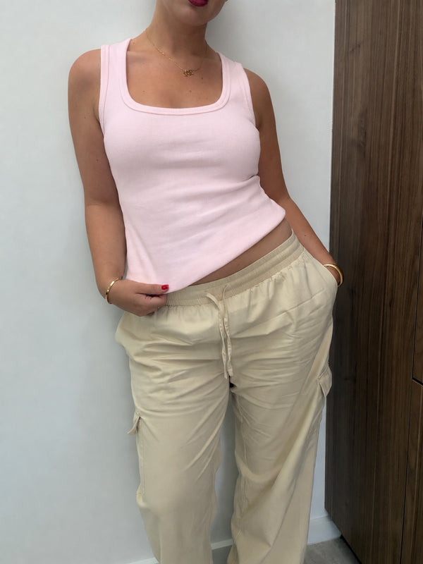 CORE RIB TANK PINK