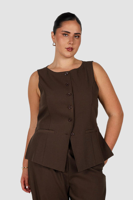 ROMIE VEST CHOCOLATE