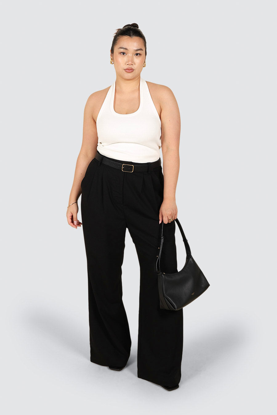 ARIE LINEN PANTS BLACK