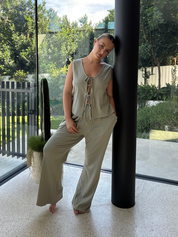 RAYLN RIB PANTS SAGE