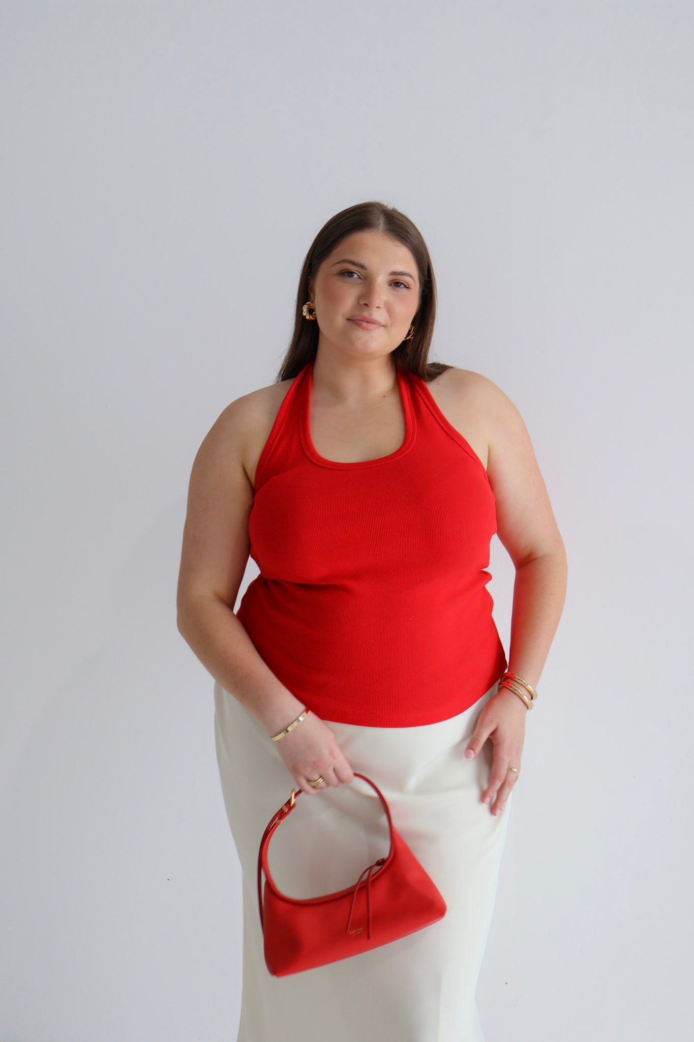 RENNA HALTER TOP RED