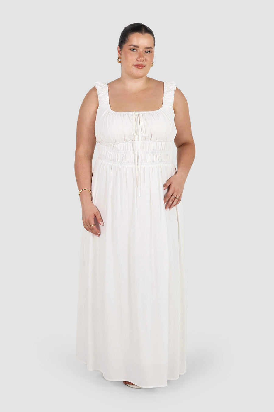 ROUX DRESS WHITE