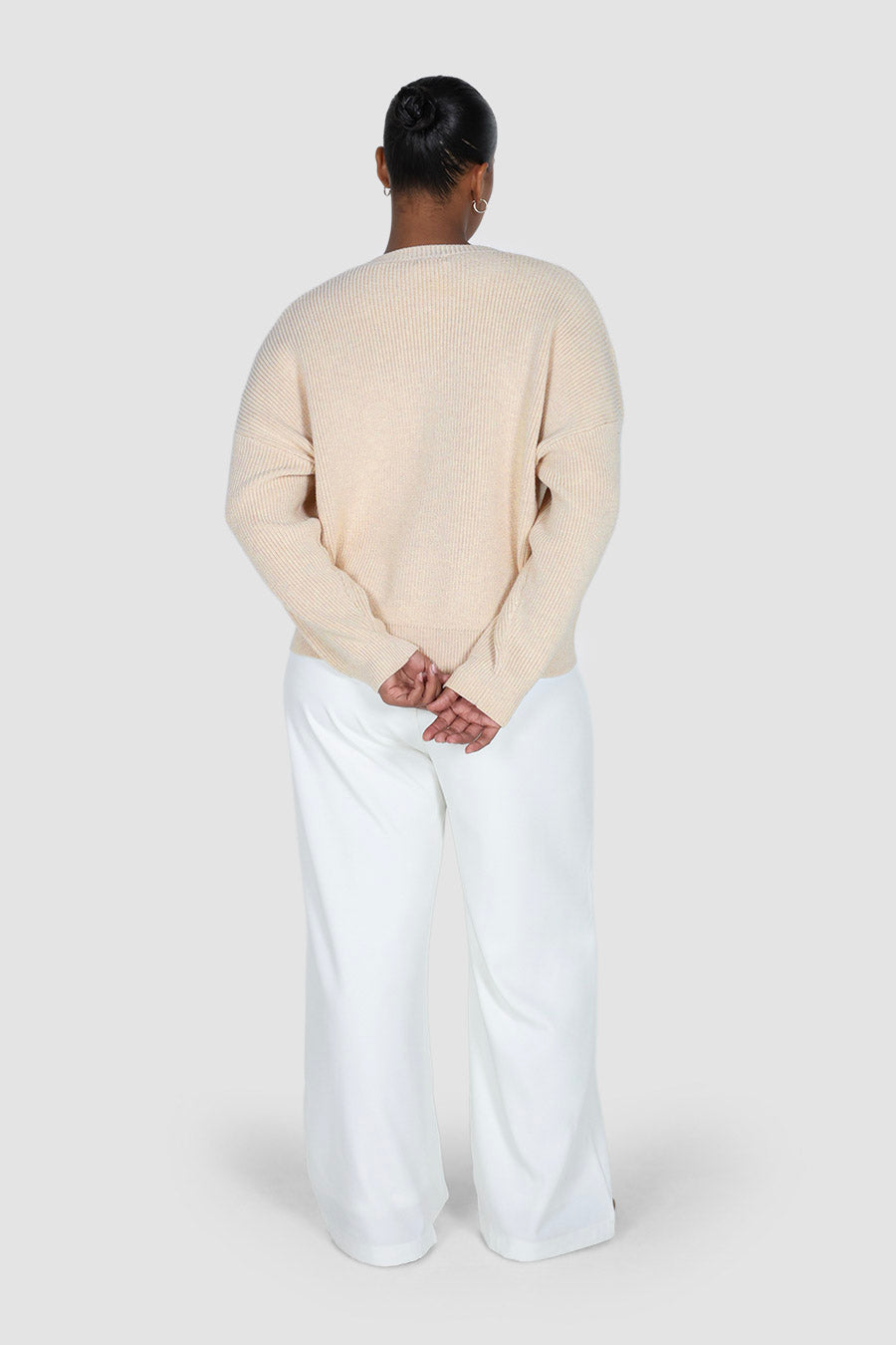 GENE ZIP CARDIGAN BONE