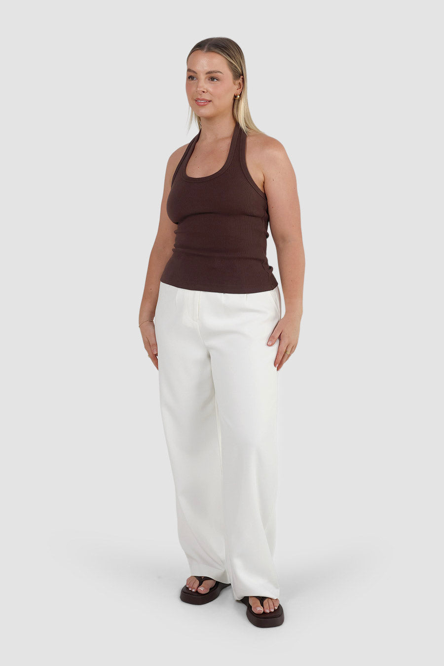 RENNA HALTER TOP ESPRESSO