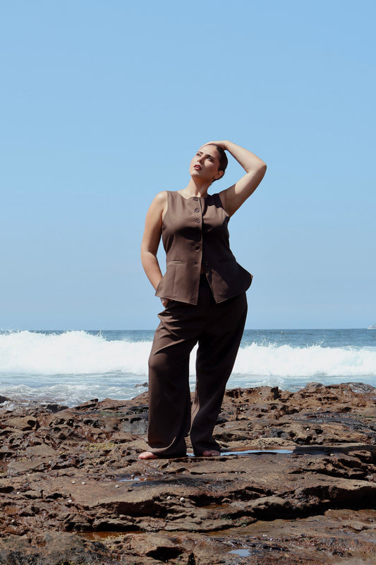 ROMIE VEST CHOCOLATE