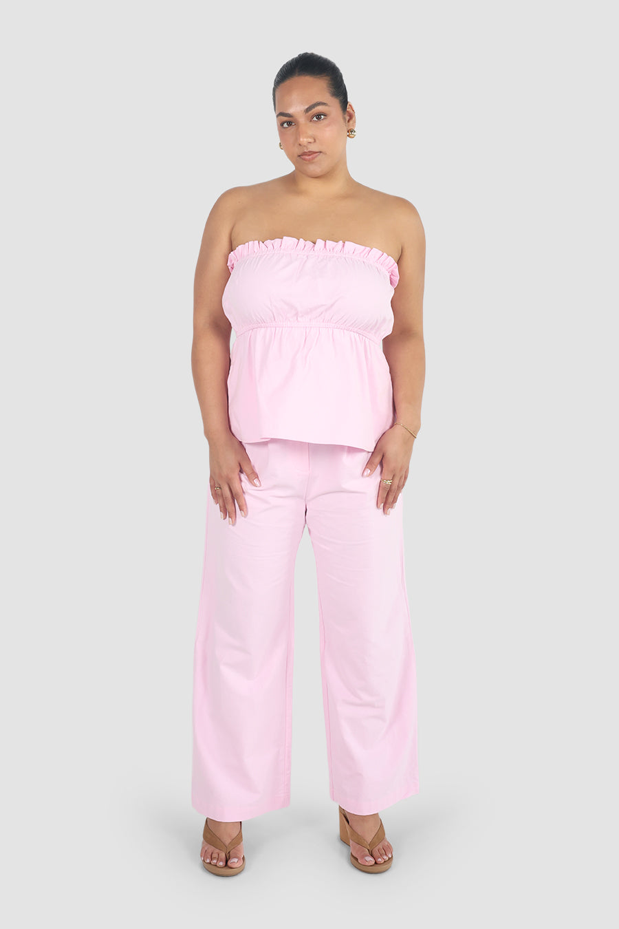 ARIE LINEN PANTS SOFT PINK