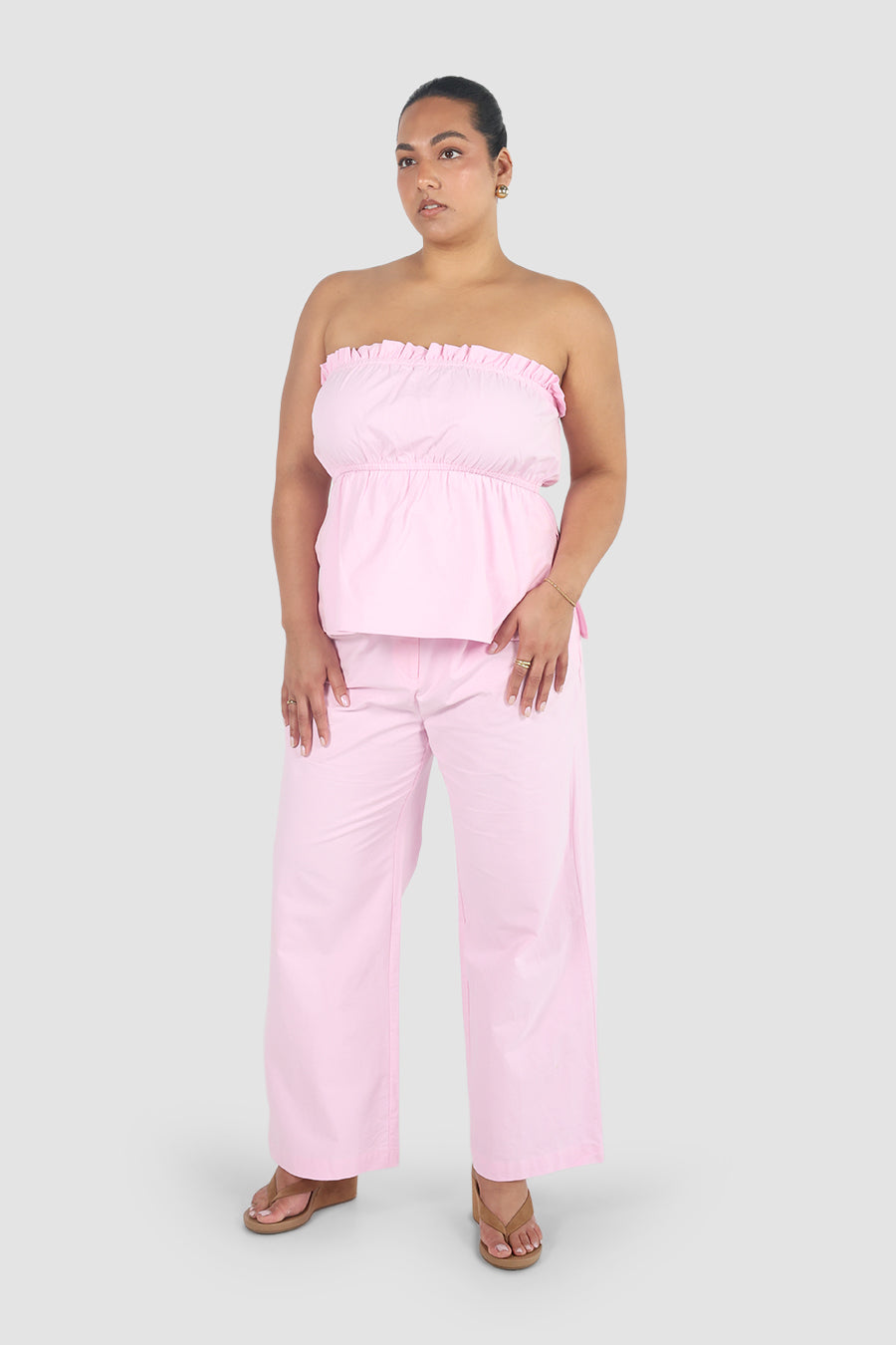 ARIE LINEN PANTS SOFT PINK