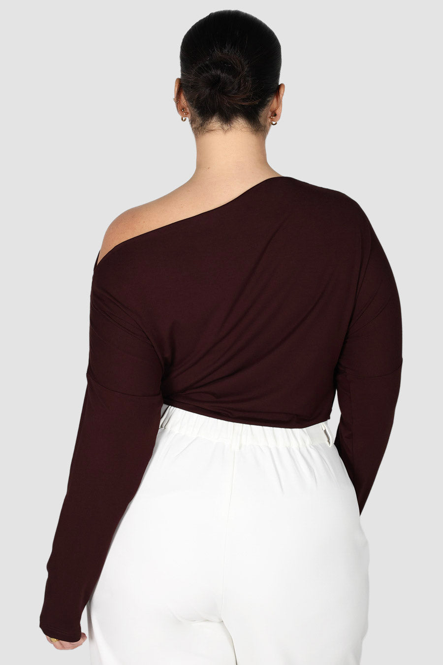 AVENDI L/S TOP CHOCOLATE