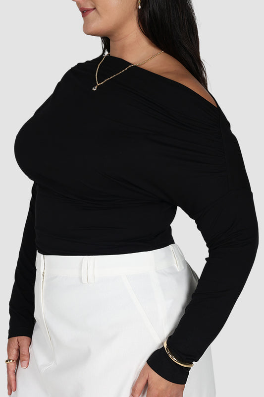 AVENDI L/S TOP BLACK