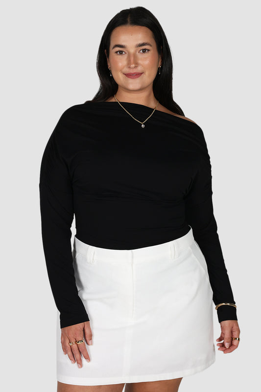AVENDI L/S TOP BLACK