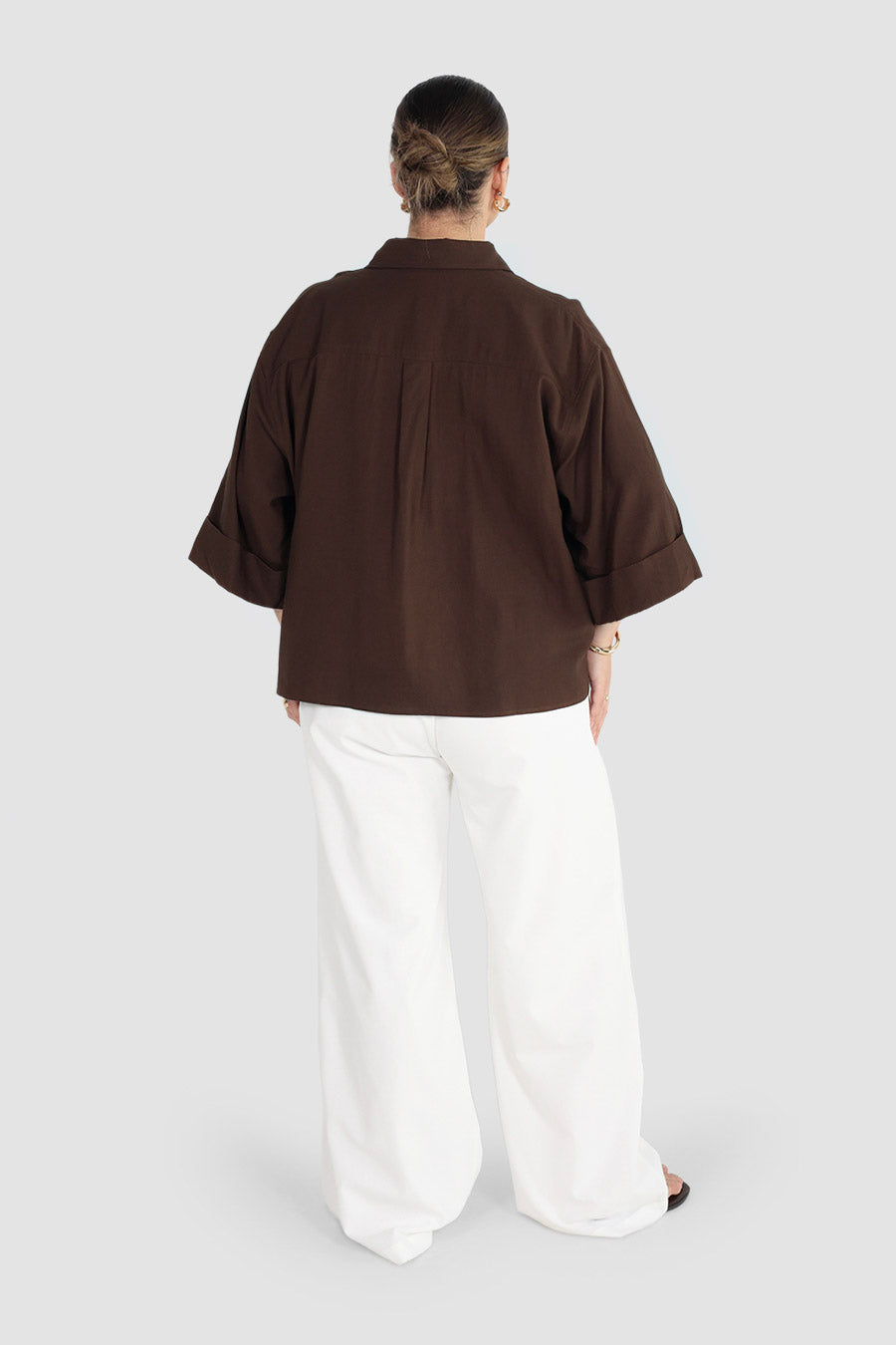 BOSTON BUTTON SHIRT ESPRESSO