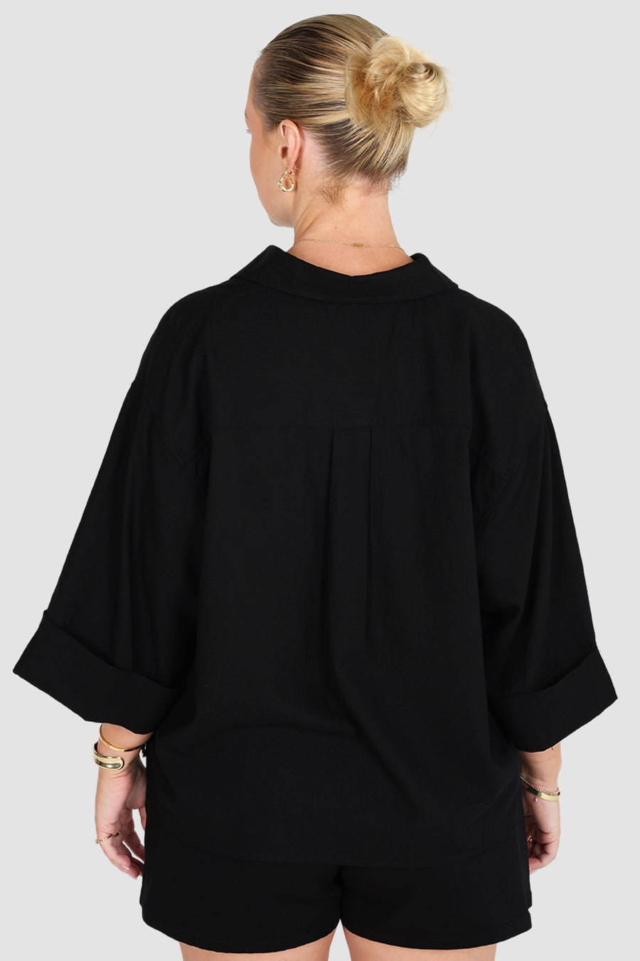 BOSTON BUTTON SHIRT BLACK