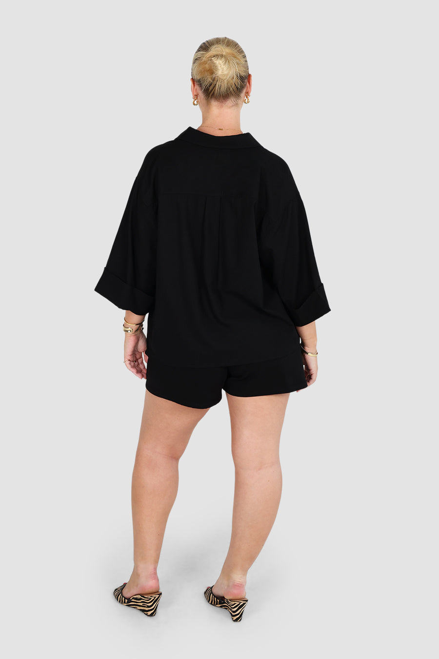 BOSTON BUTTON SHIRT BLACK