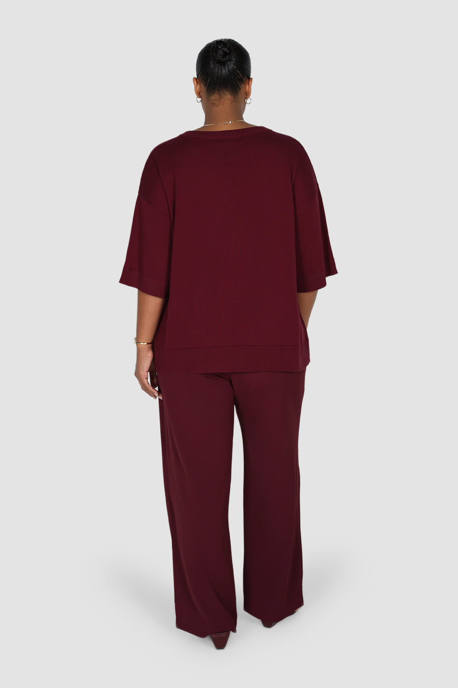 CALDER KNIT TOP WINE