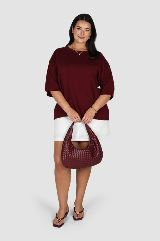 CALDER KNIT TOP WINE