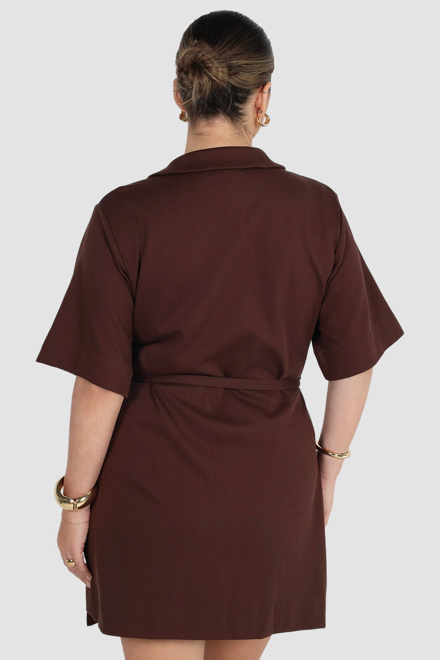 CASA WRAP DRESS ESPRESSO