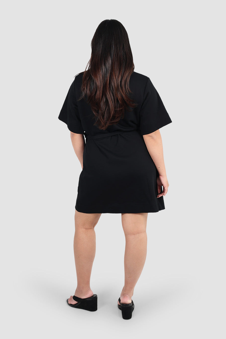 CASA WRAP DRESS BLACK