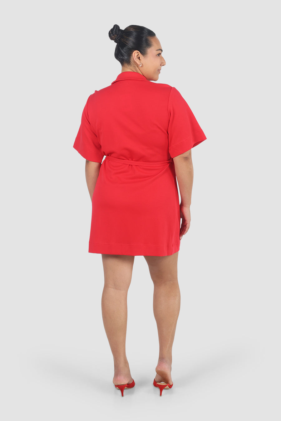 CASA WRAP DRESS RED