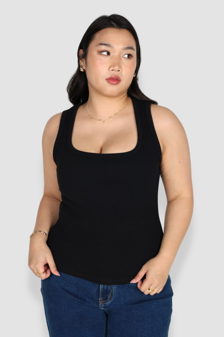 CORE RIB TANK BLACK