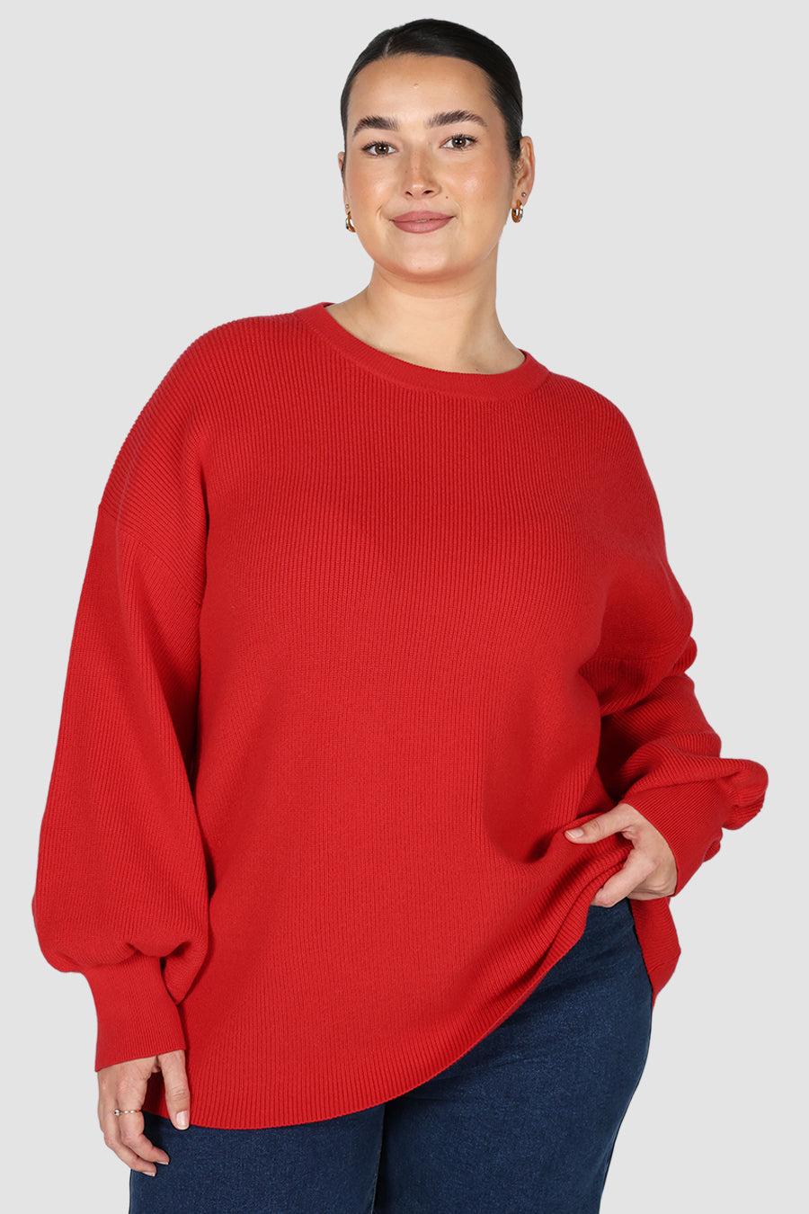 CORLEN OVERSIZED KNIT RED