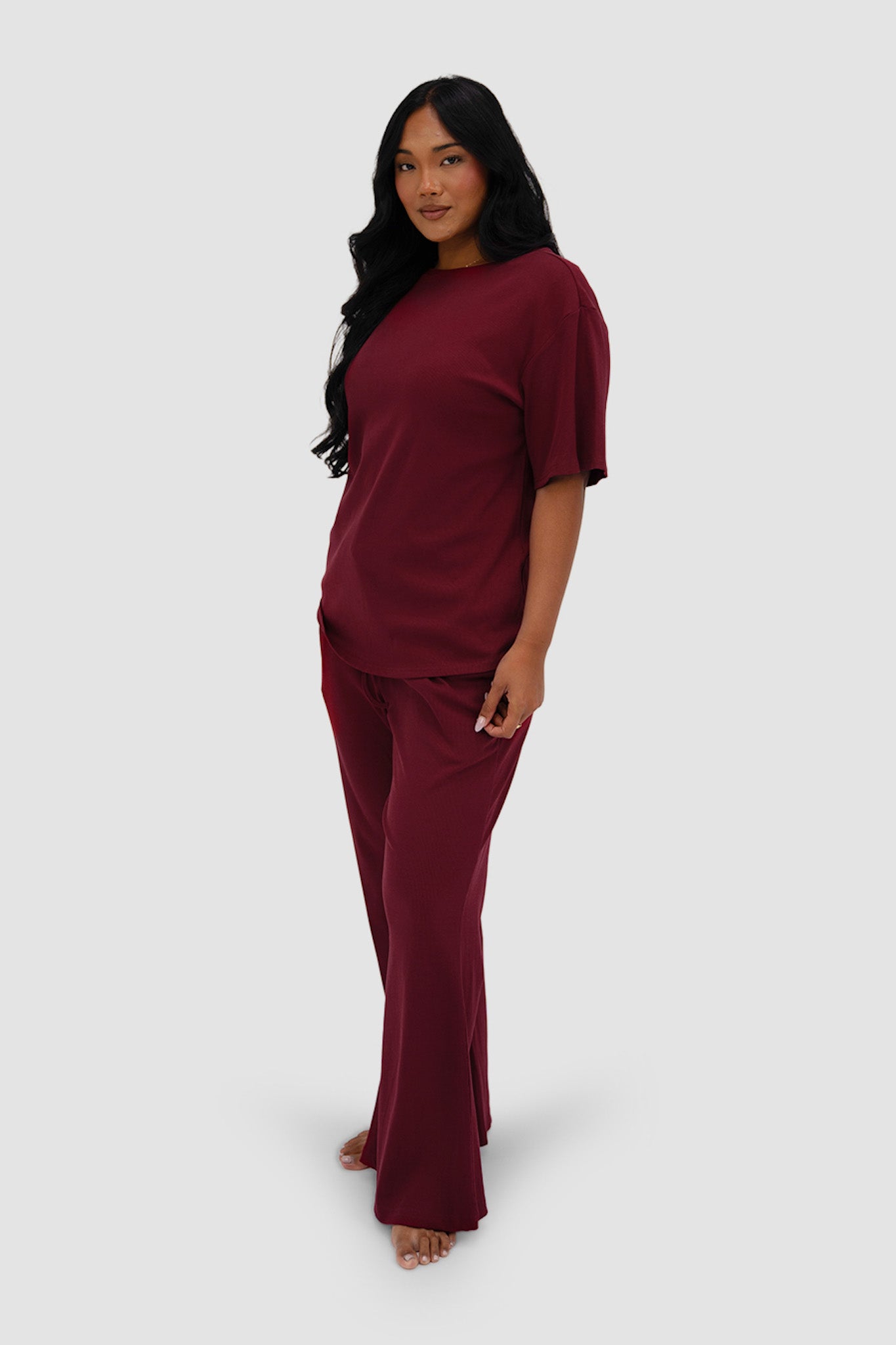 NOLYN RIB TEE WINE