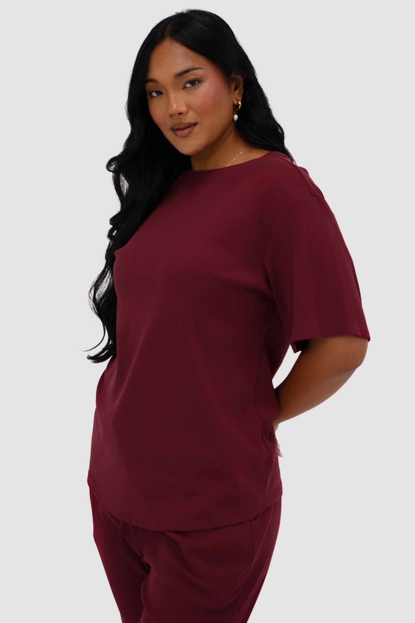 NOLYN RIB TEE WINE