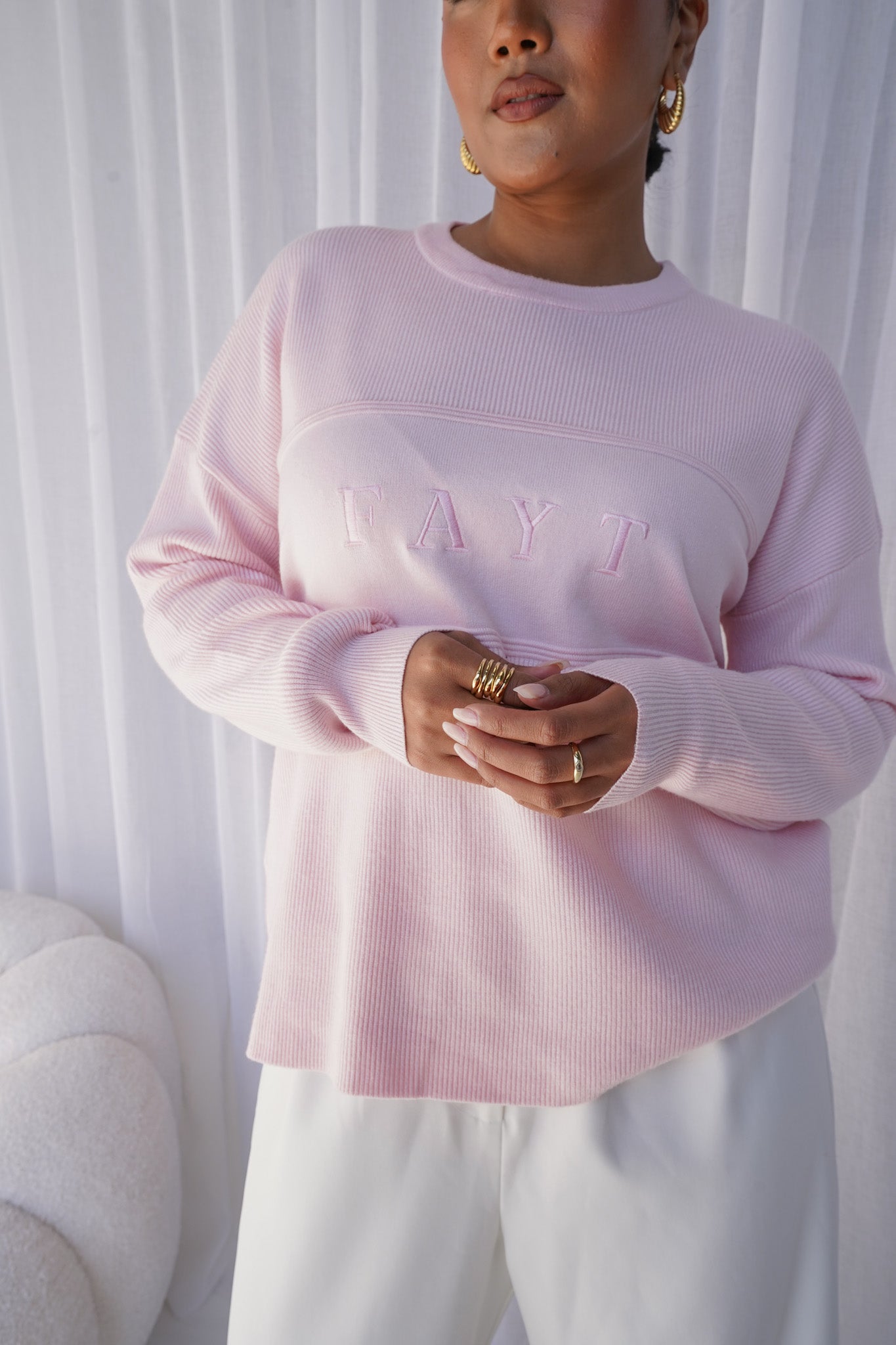 FAYT KNIT SWEATER PINK