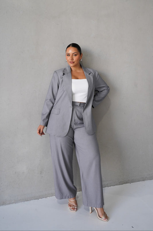 PORSCHA BLAZER LIGHT GREY PINSTRIPE