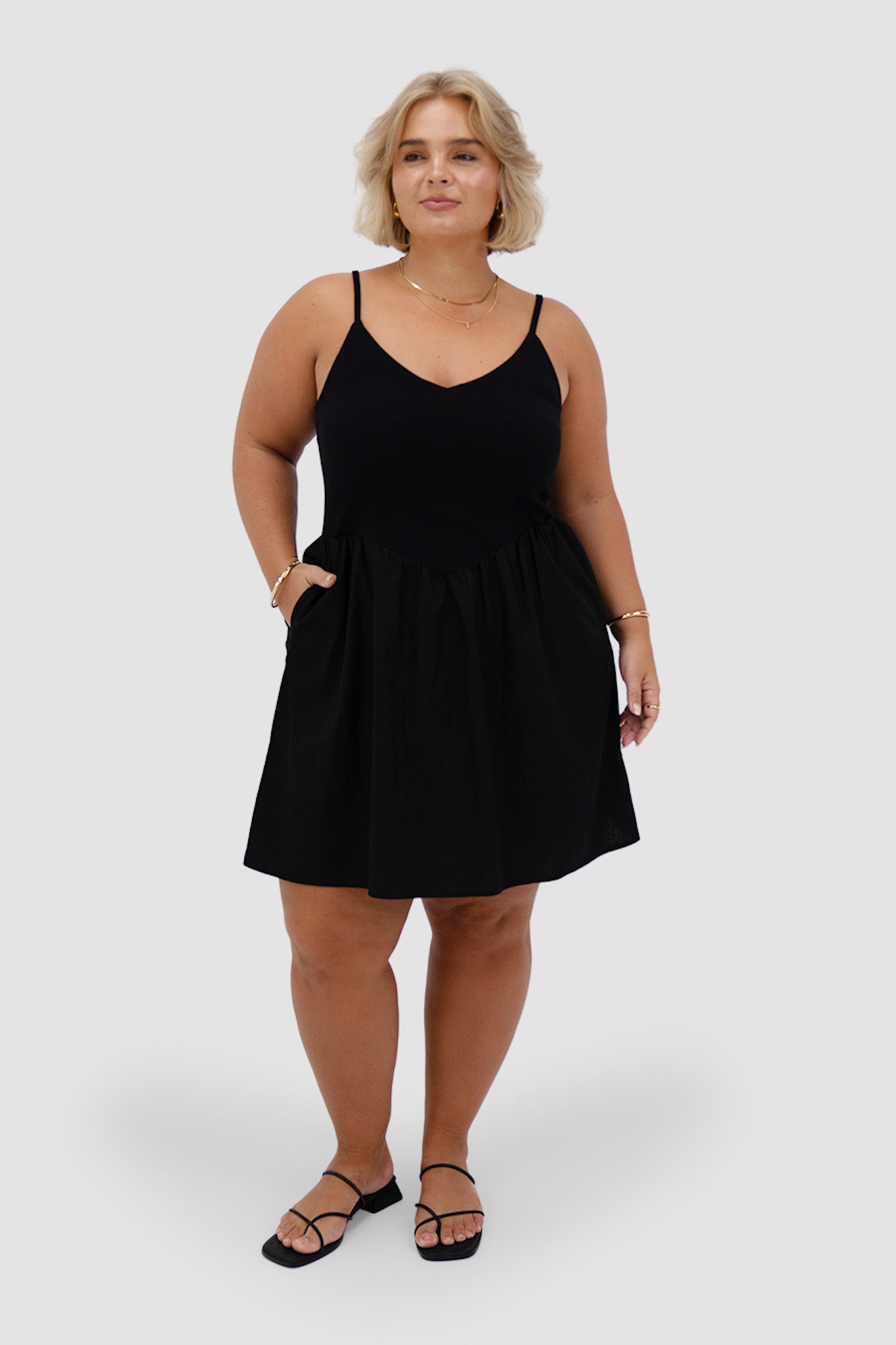 ZAREN MINI DRESS BLACK