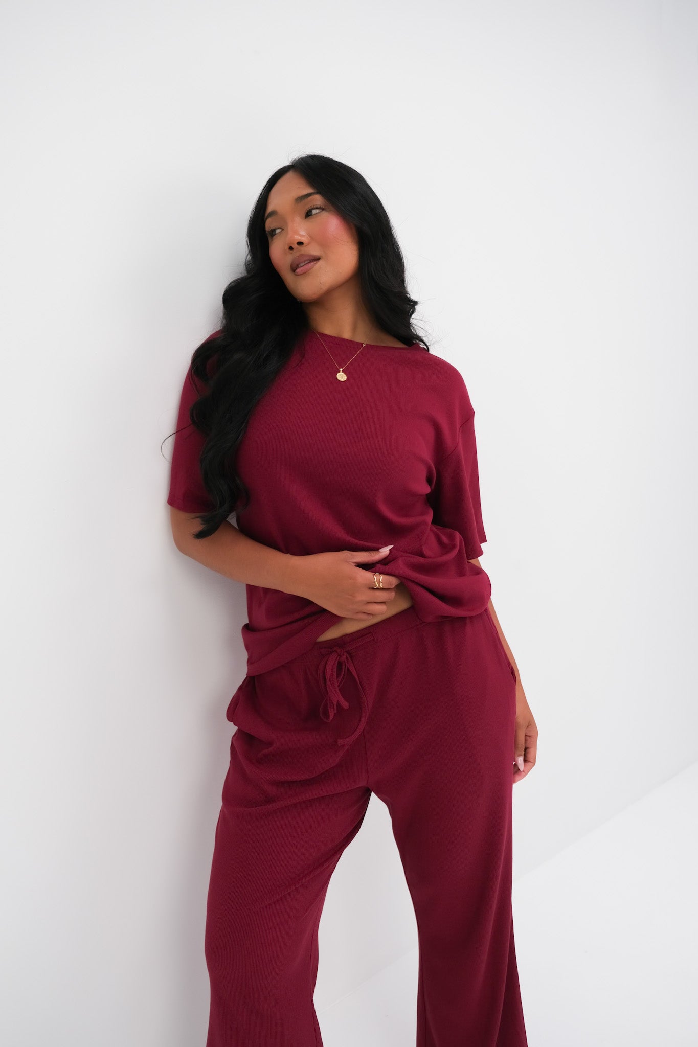 NOLYN RIB TEE WINE