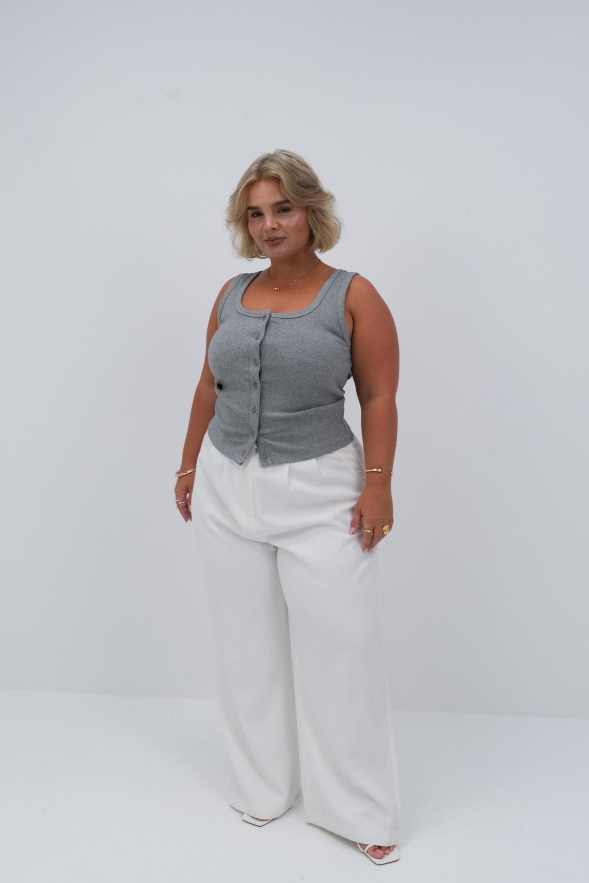 BECKER TOP GREY MARLE