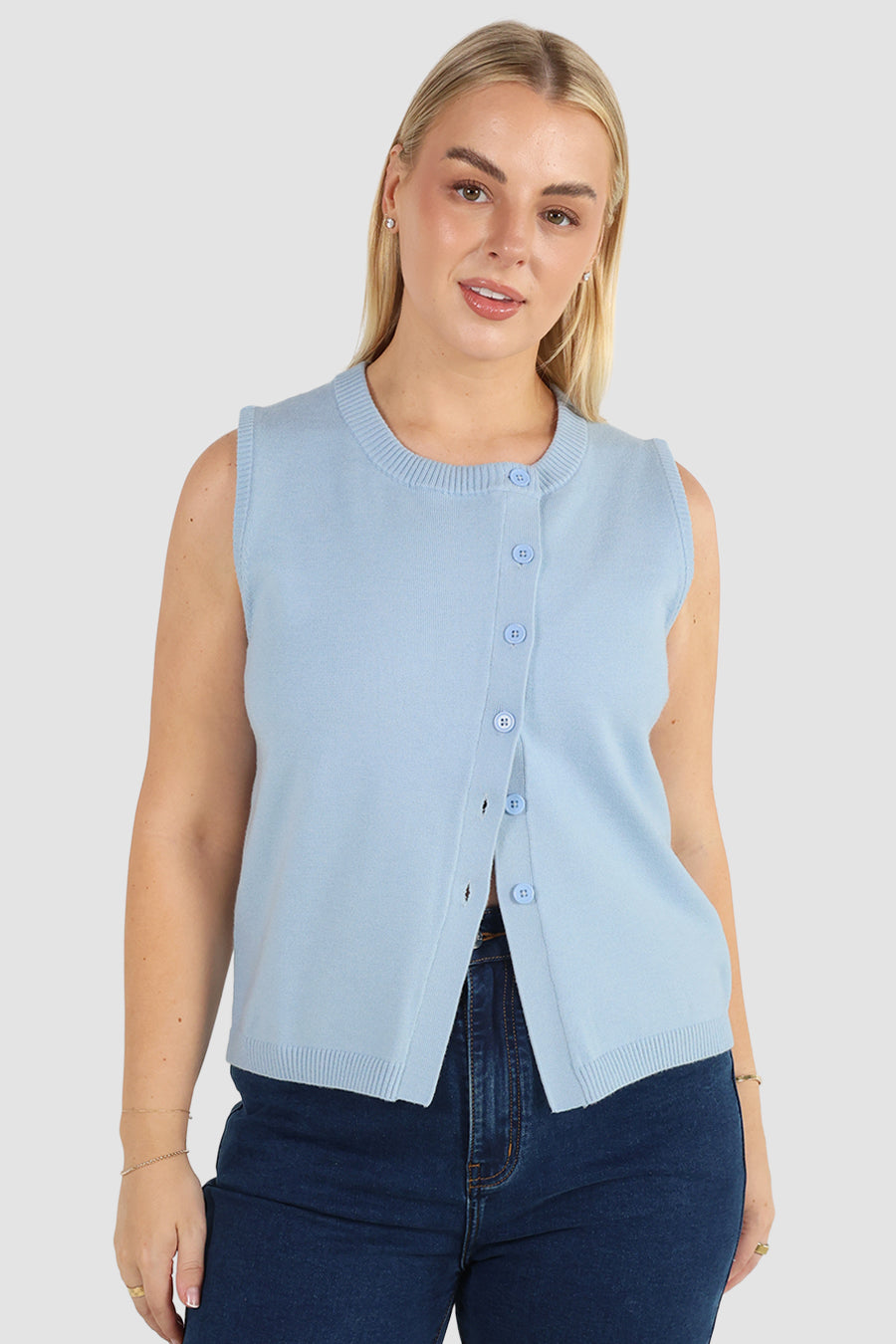 ESTI KNIT VEST BLUE