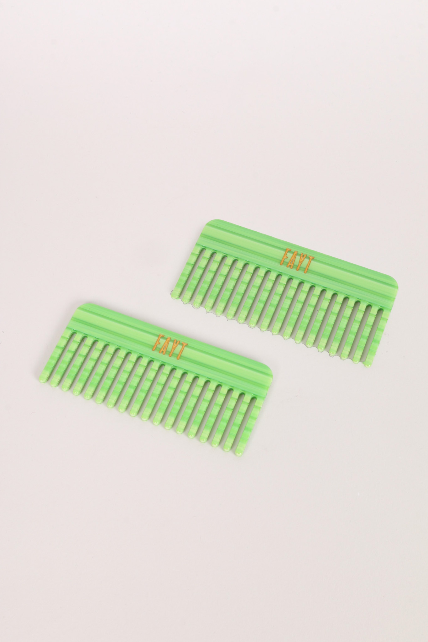 FAYT WIDE TOOTH COMB LIME GREEN