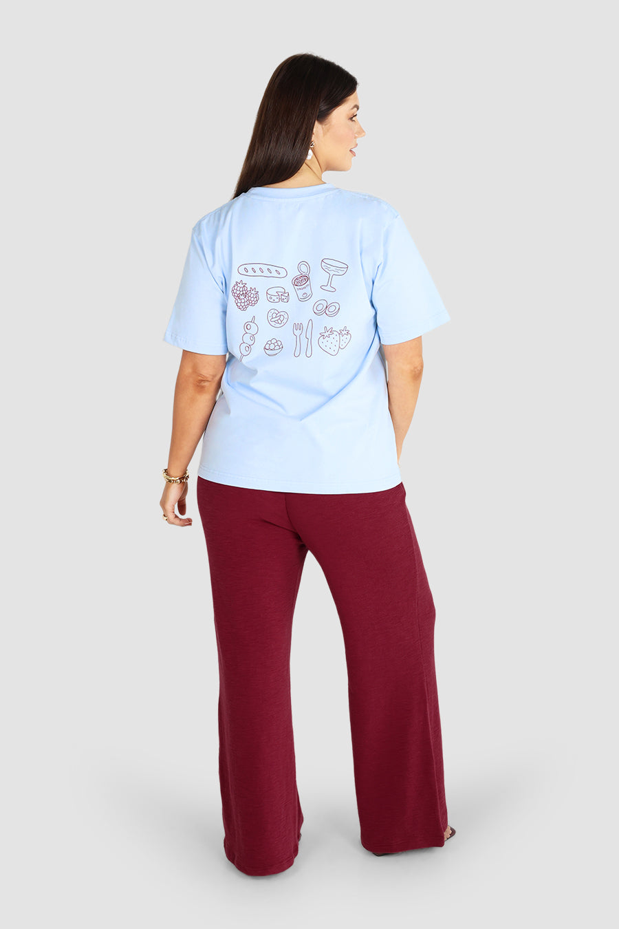 GRL DINNER SIGNATURE TEE SKY BLUE