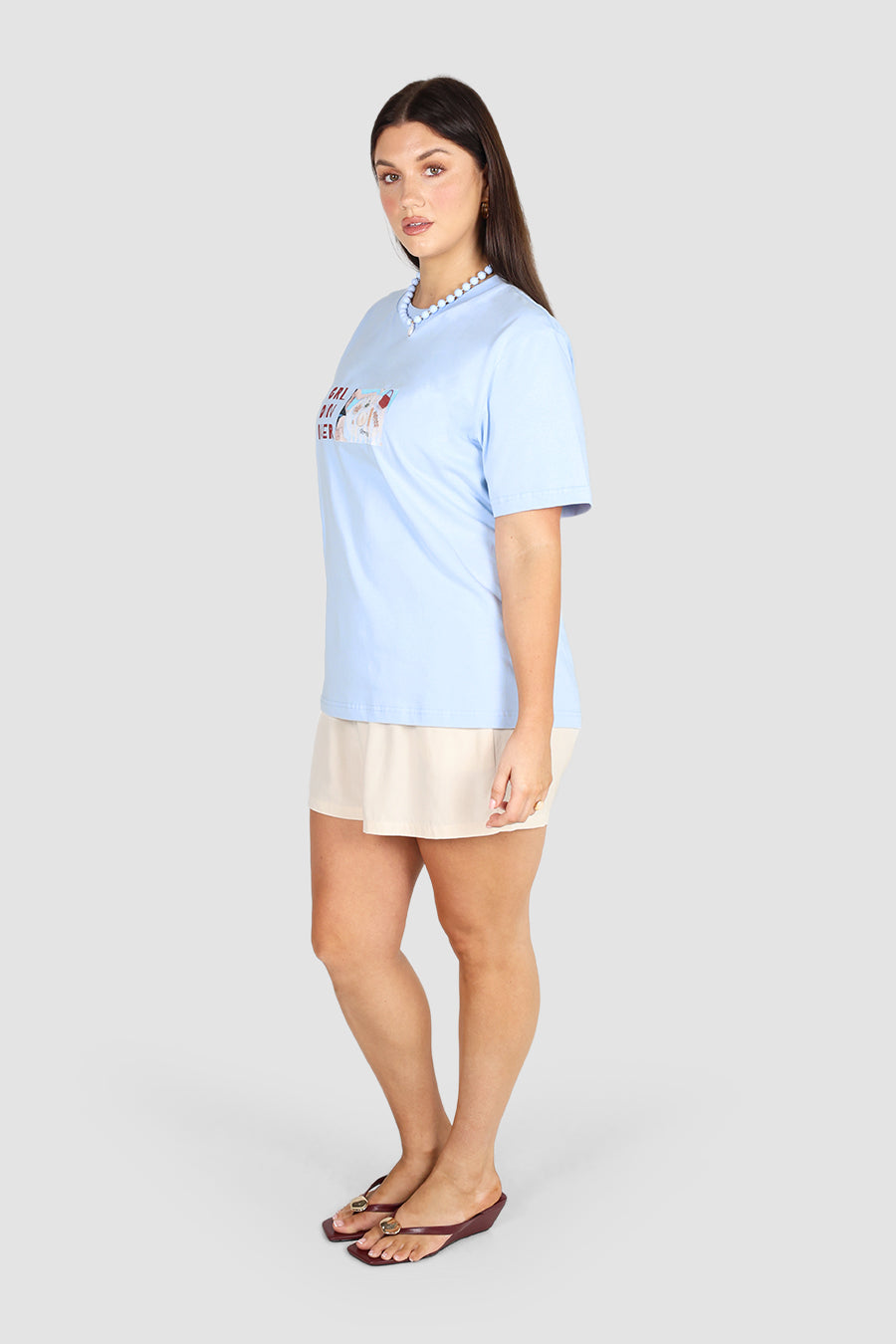 GRL DINNER SIGNATURE TEE SKY BLUE