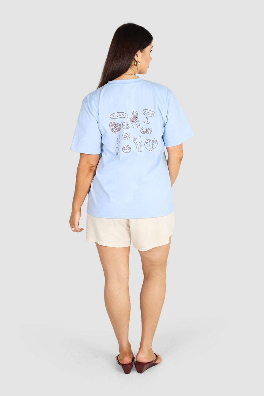 GRL DINNER SIGNATURE TEE SKY BLUE