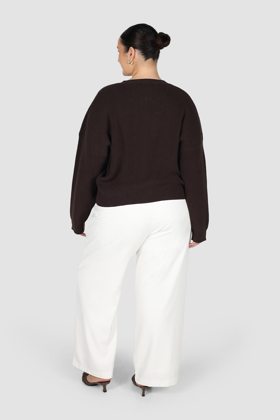 GENE ZIP CARDIGAN CHOCOLATE