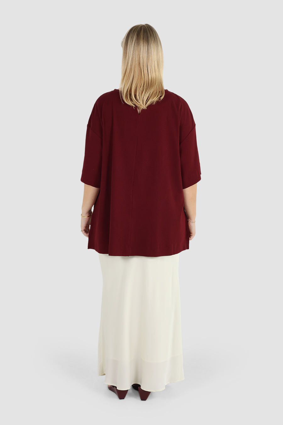 HAVEN OVERSIZED TEE MERLOT