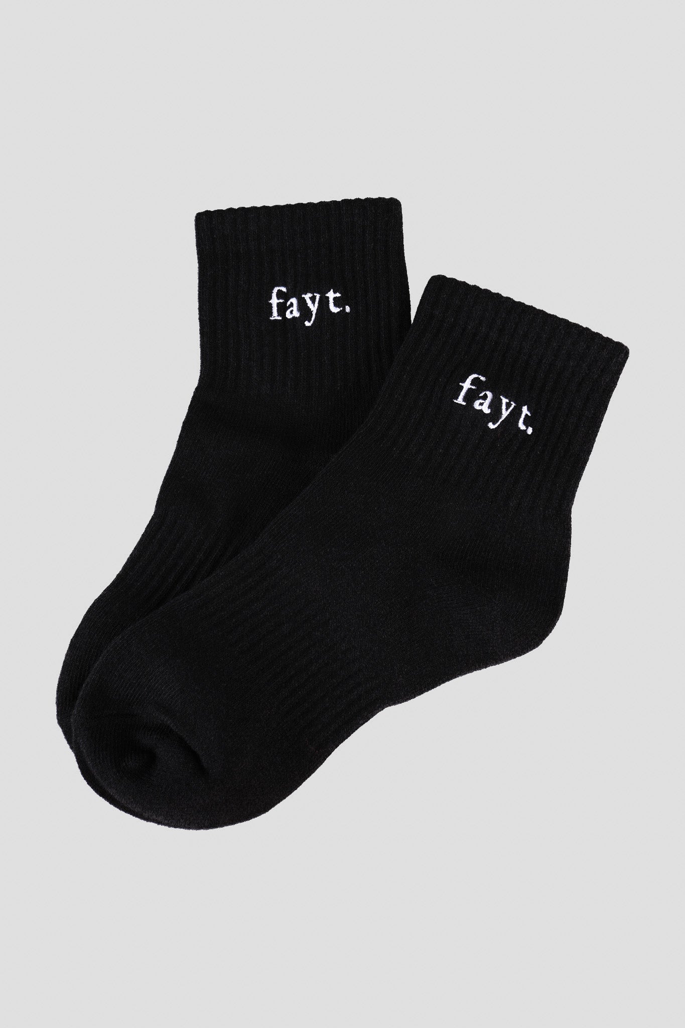 FAYT LOGO SOCKS BLACK