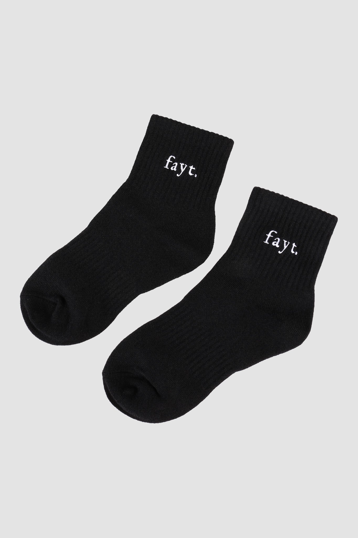 FAYT LOGO SOCKS BLACK