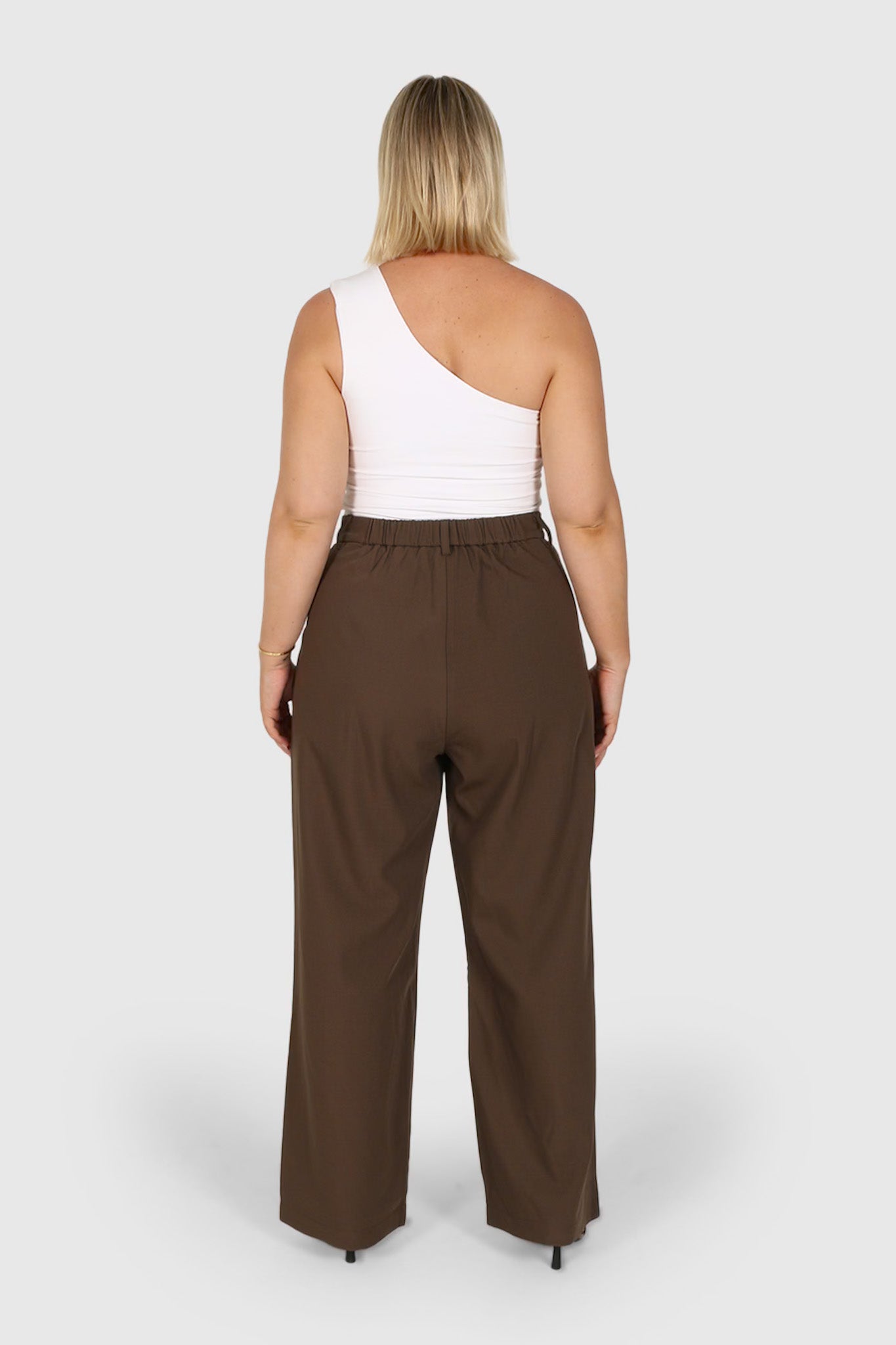 DOWNTOWN WIDE LEG PANT CHOCOLATE