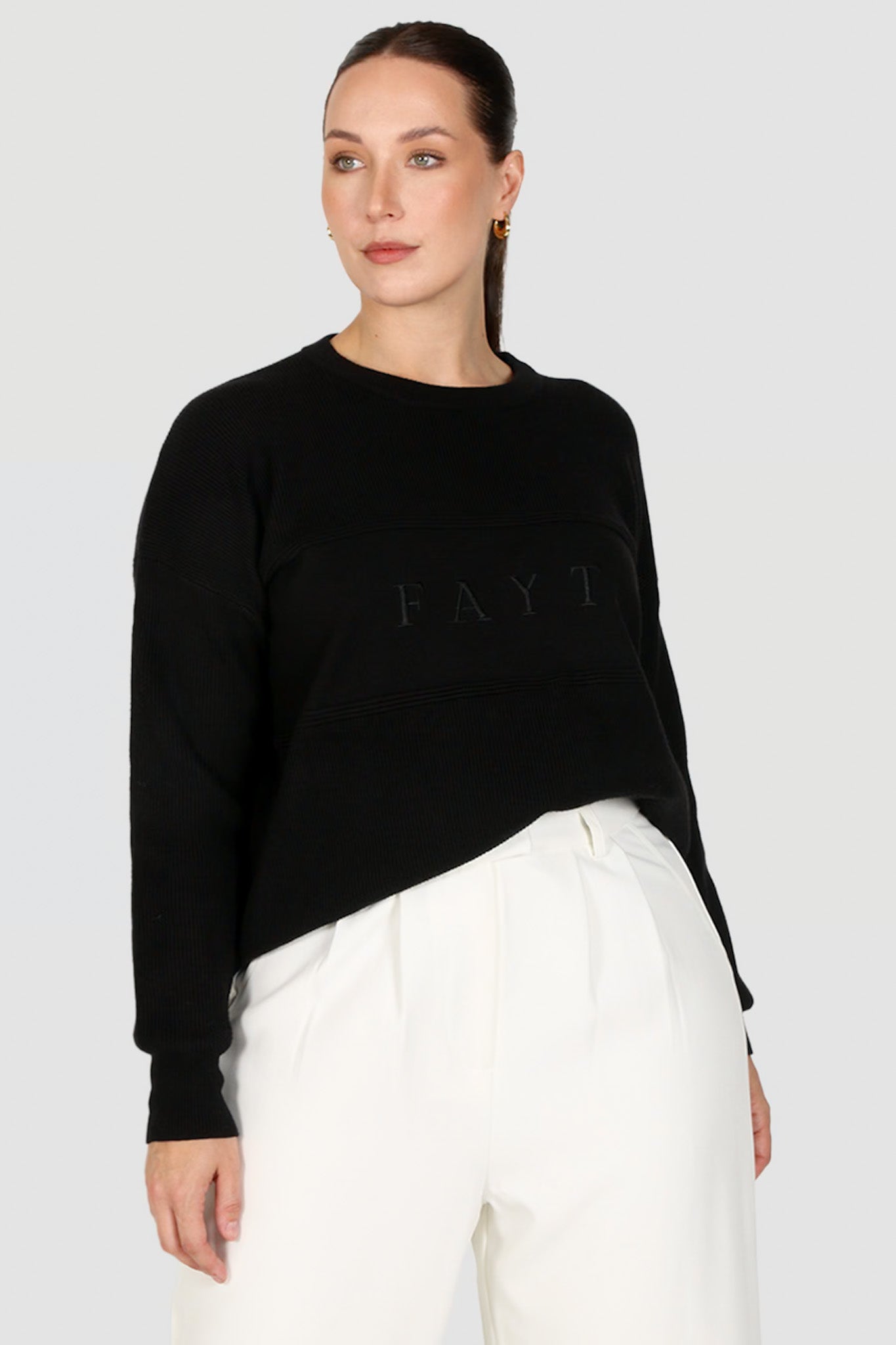 FAYT KNIT SWEATER BLACK