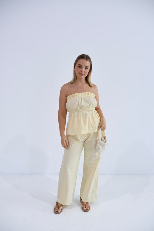 ARIE PANTS SOFT YELLOW