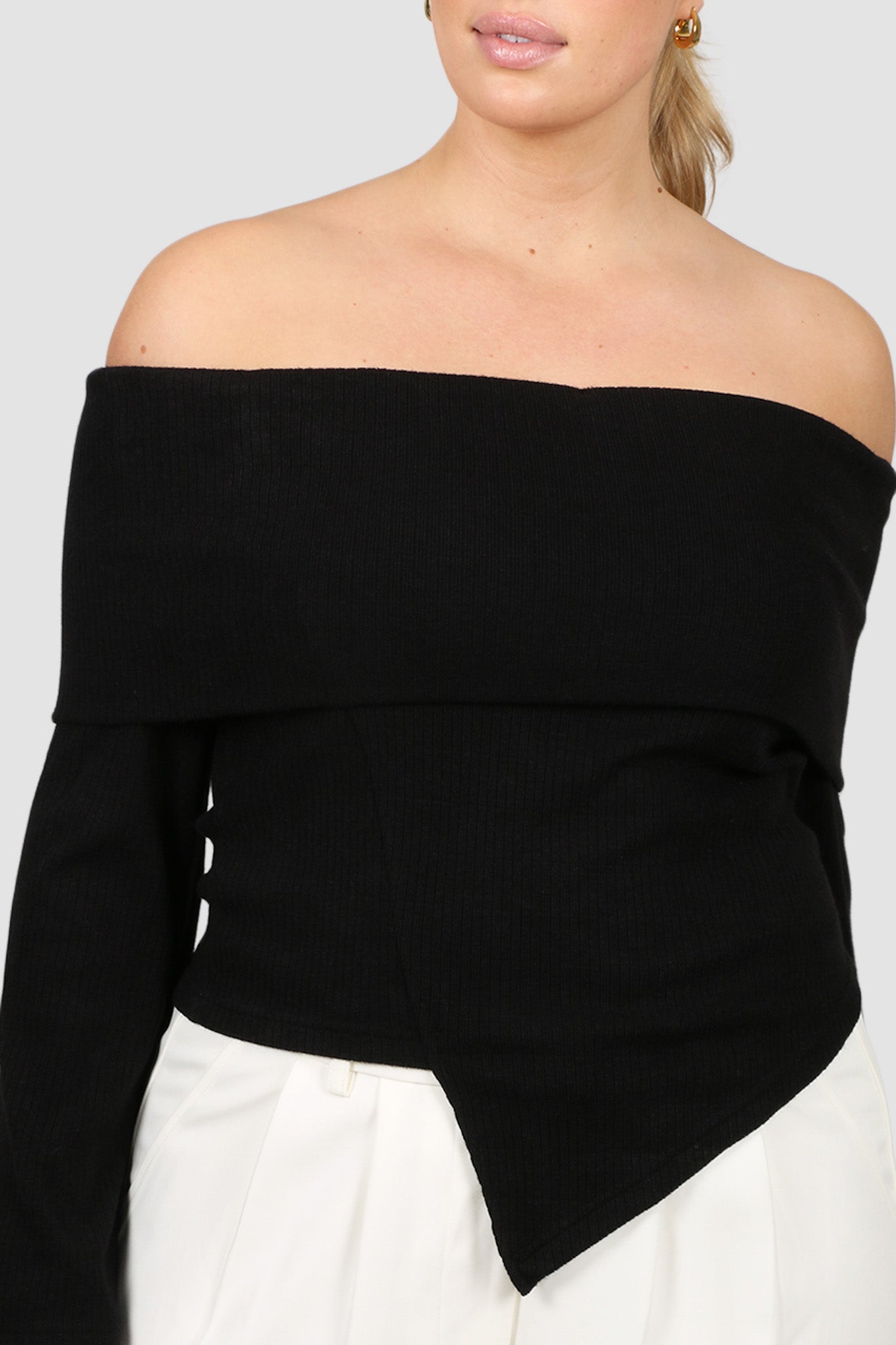 KENDALL KNIT TOP BLACK