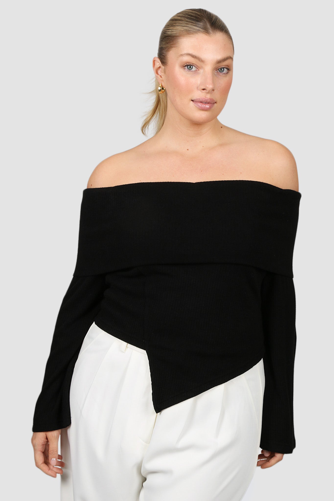 KENDALL KNIT TOP BLACK