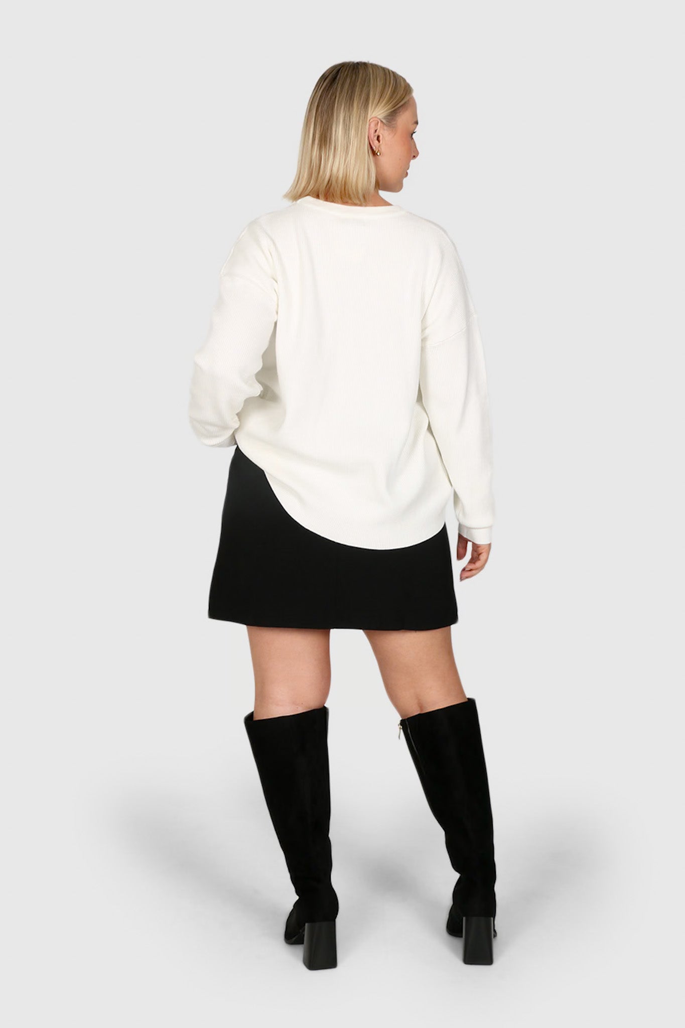 FAYT KNIT SWEATER WHITE