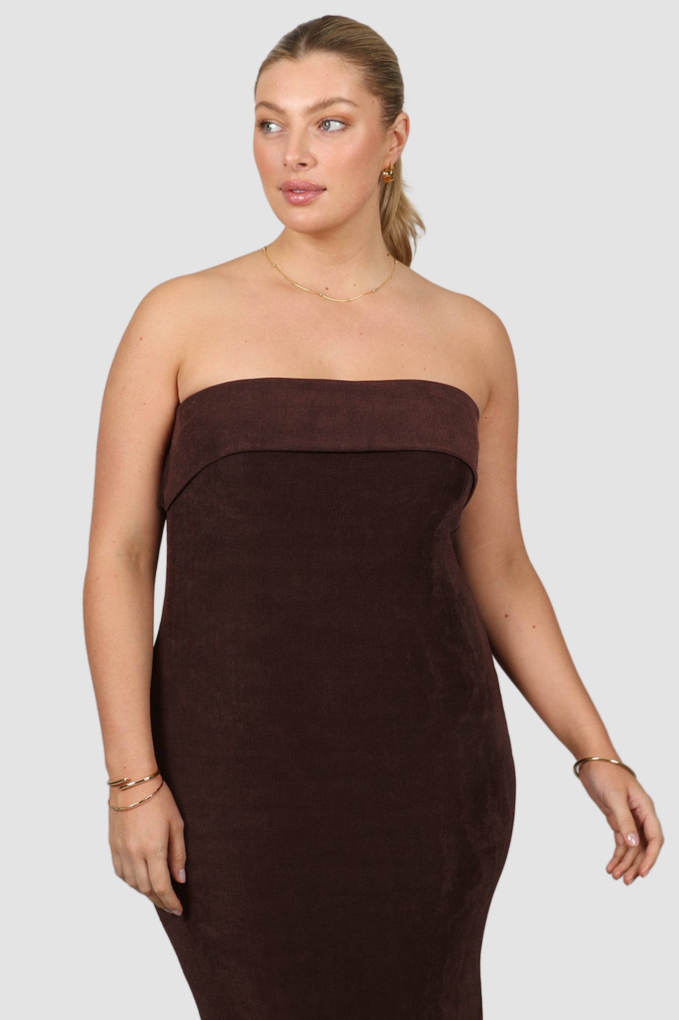 SURI MIDI DRESS ESPRESSO