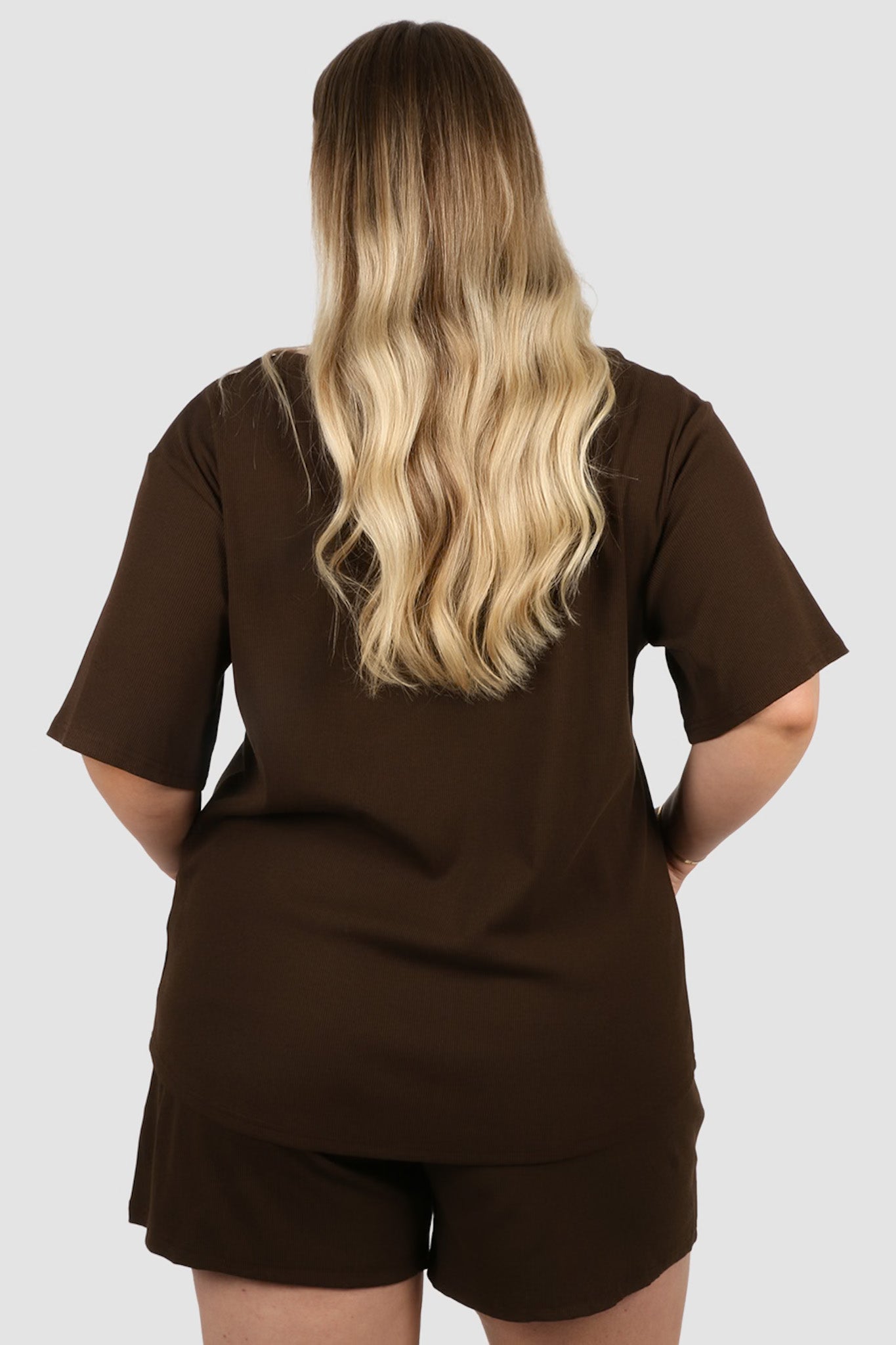 NOLYN RIB TEE ESPRESSO