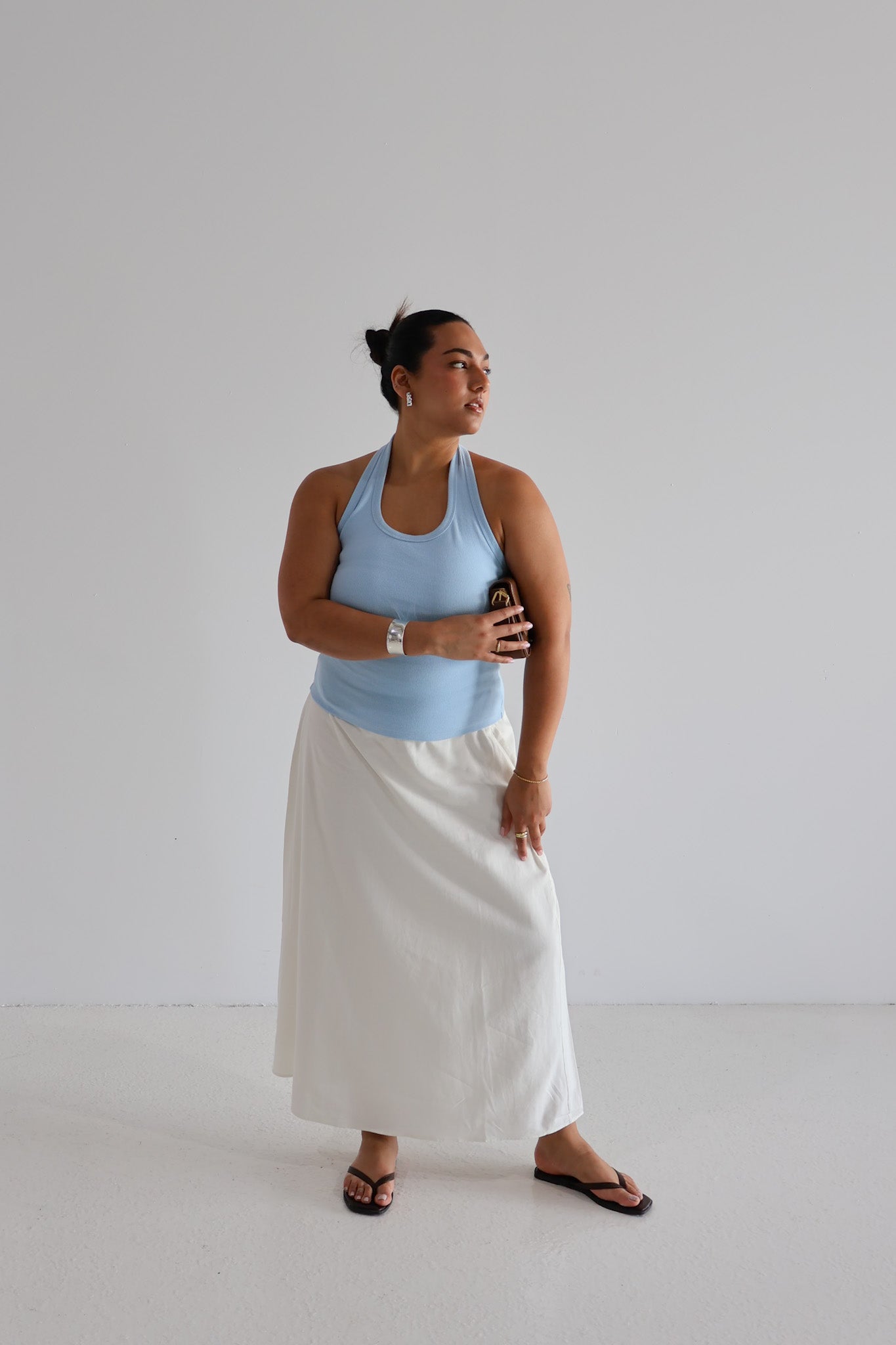 RENNA HALTER TOP BABY BLUE