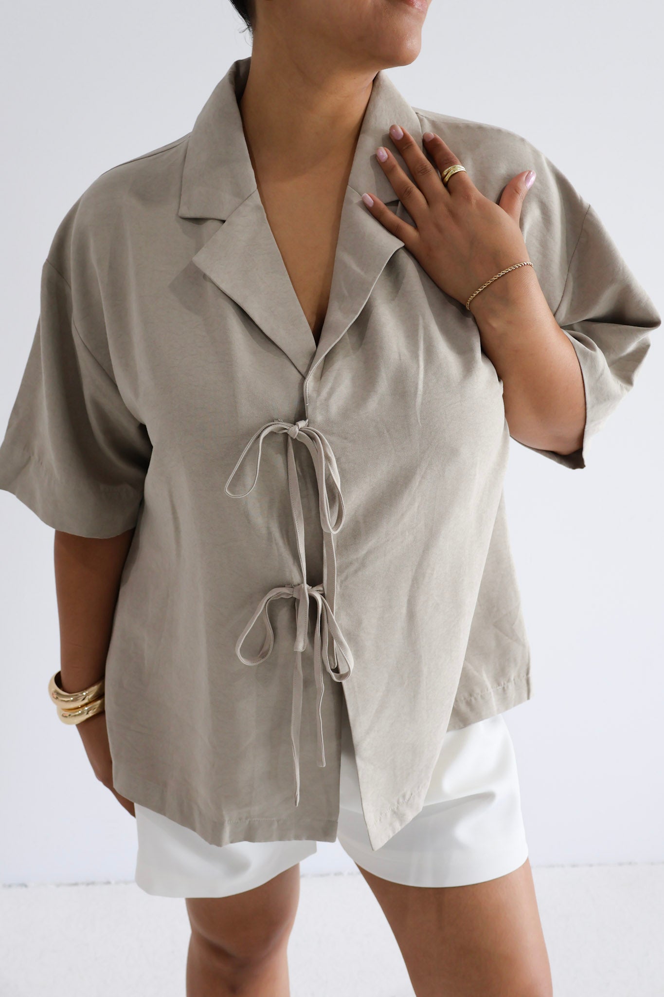 JUNIE OVERSIZED SHIRT STONE